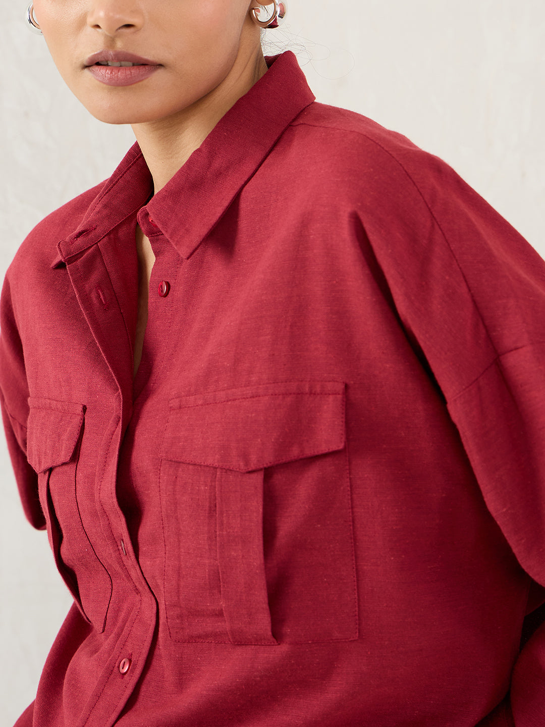Cranberry Pocket Detail Shirt