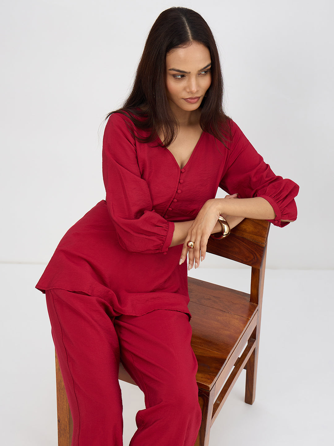 Cranberry Corset Detail Co-Ord