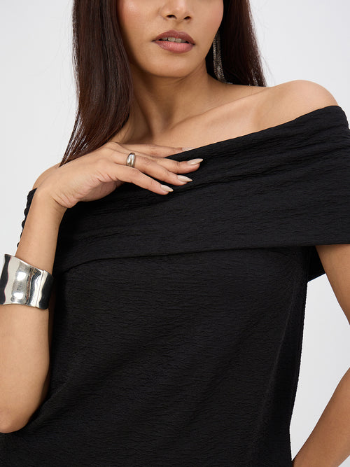 Black Off-Shoulder Co-Ord
