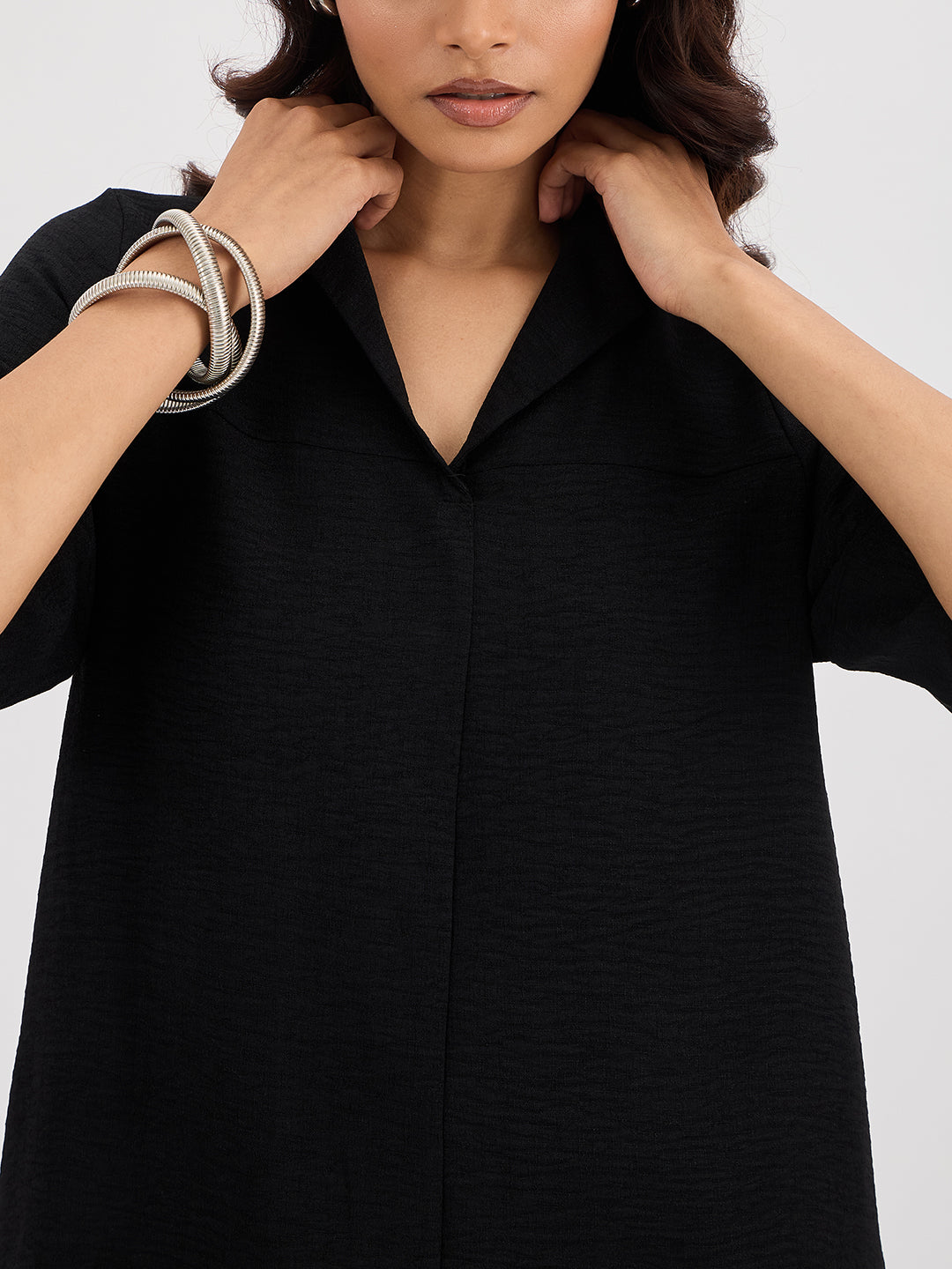 Black Wing Collar Co-ord