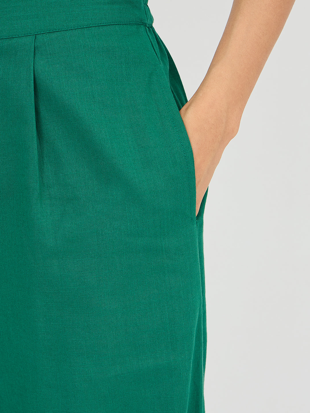 Emerald Green Cotton Shirt Co-Ord Set