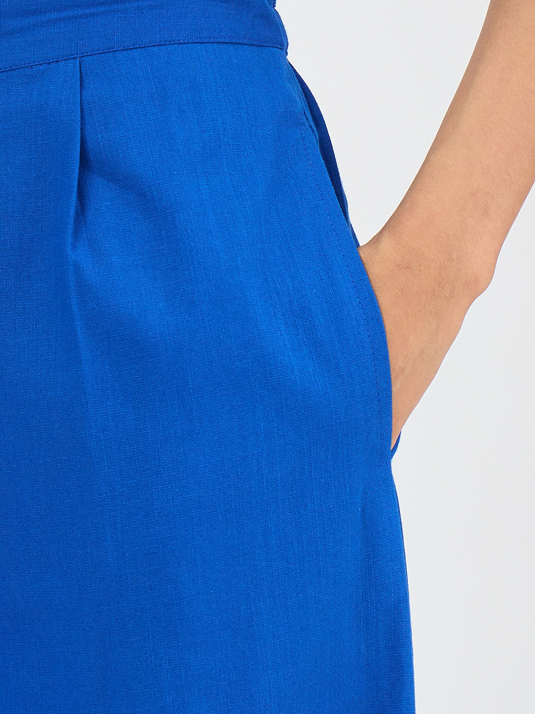 Royal Blue Cotton Shirt Co-Ord Set