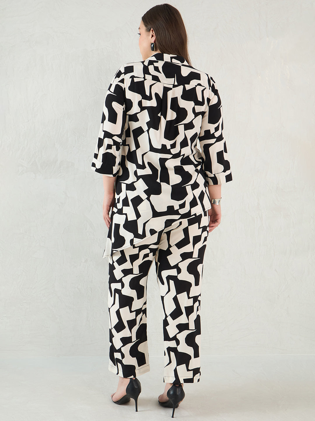 Black And White Abstract Co-Ord Set