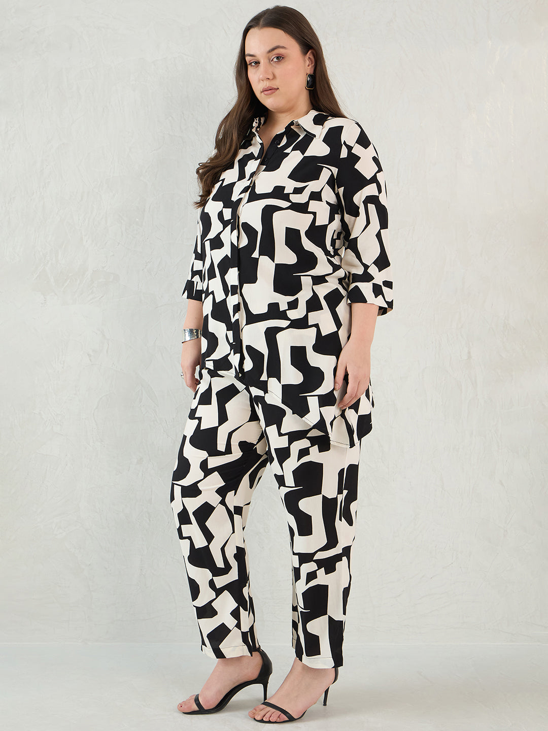 Black And White Abstract Co-Ord Set