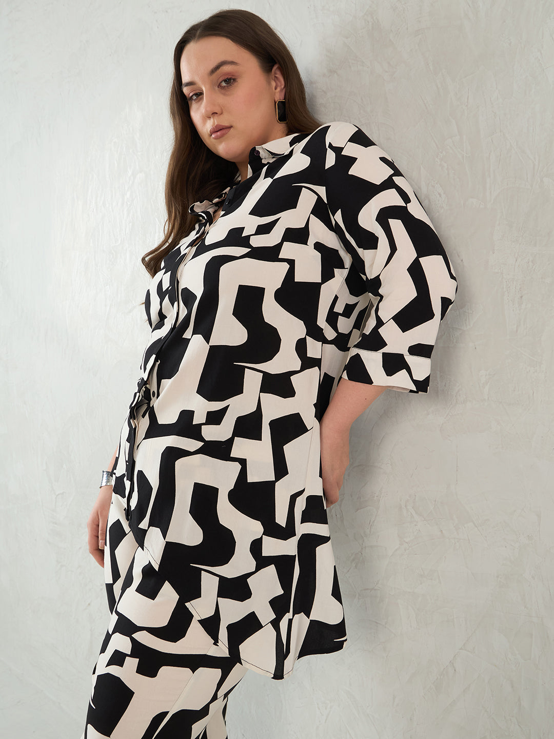 Black And White Abstract Co-Ord Set