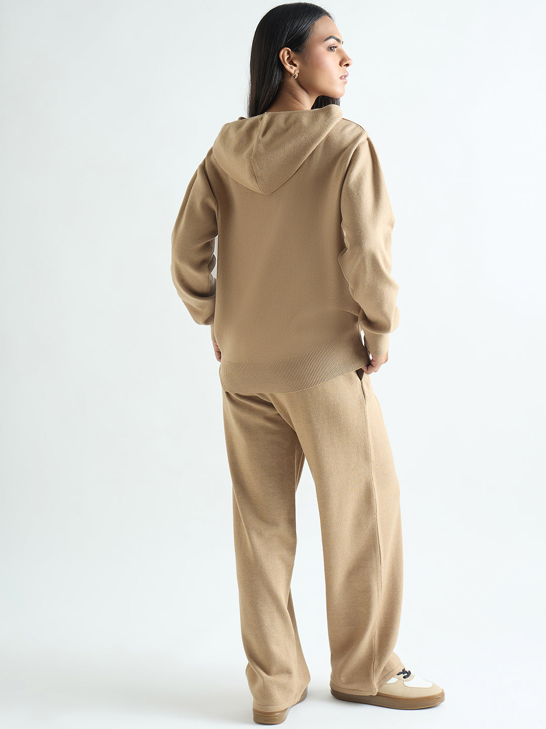 Beige Hooded Sweater