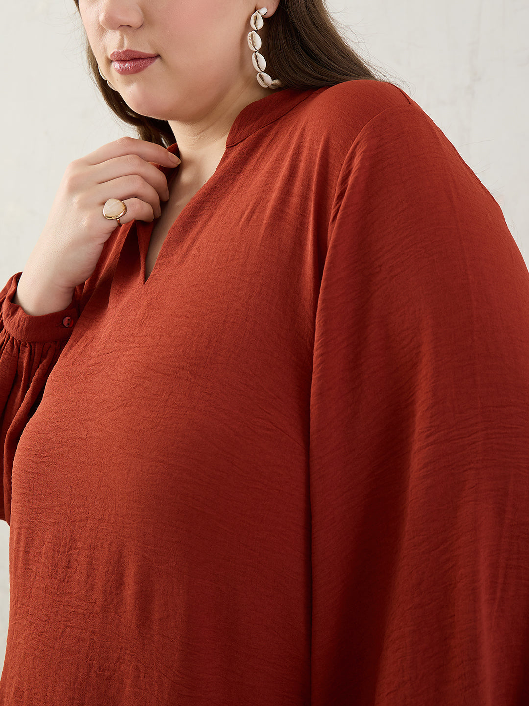 Rust Tunic And Pants Co-Ord Set