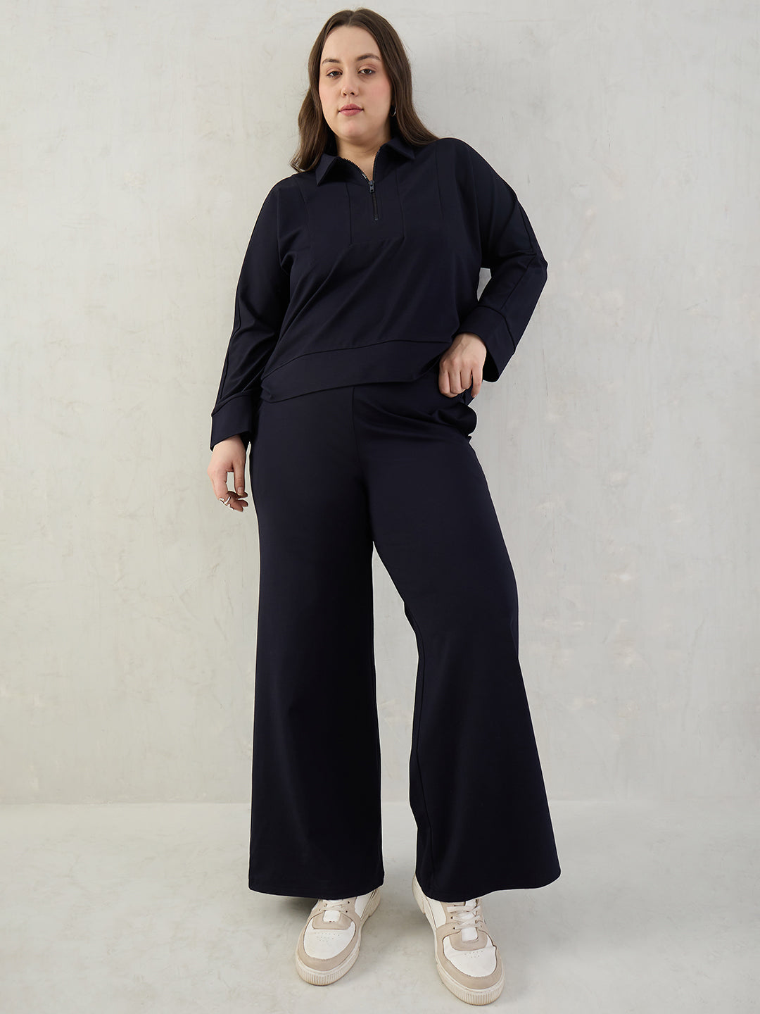 Navy Zip-Up Travel Co-Ord Set