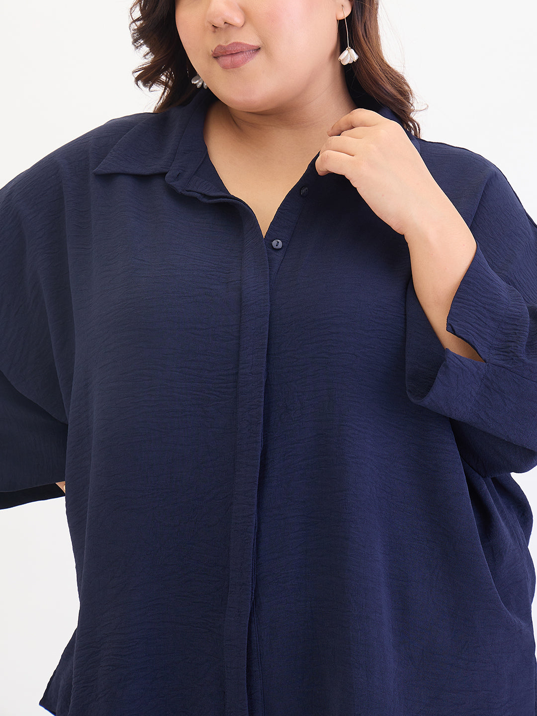 Navy Kimono Sleeve Co-Ord Set