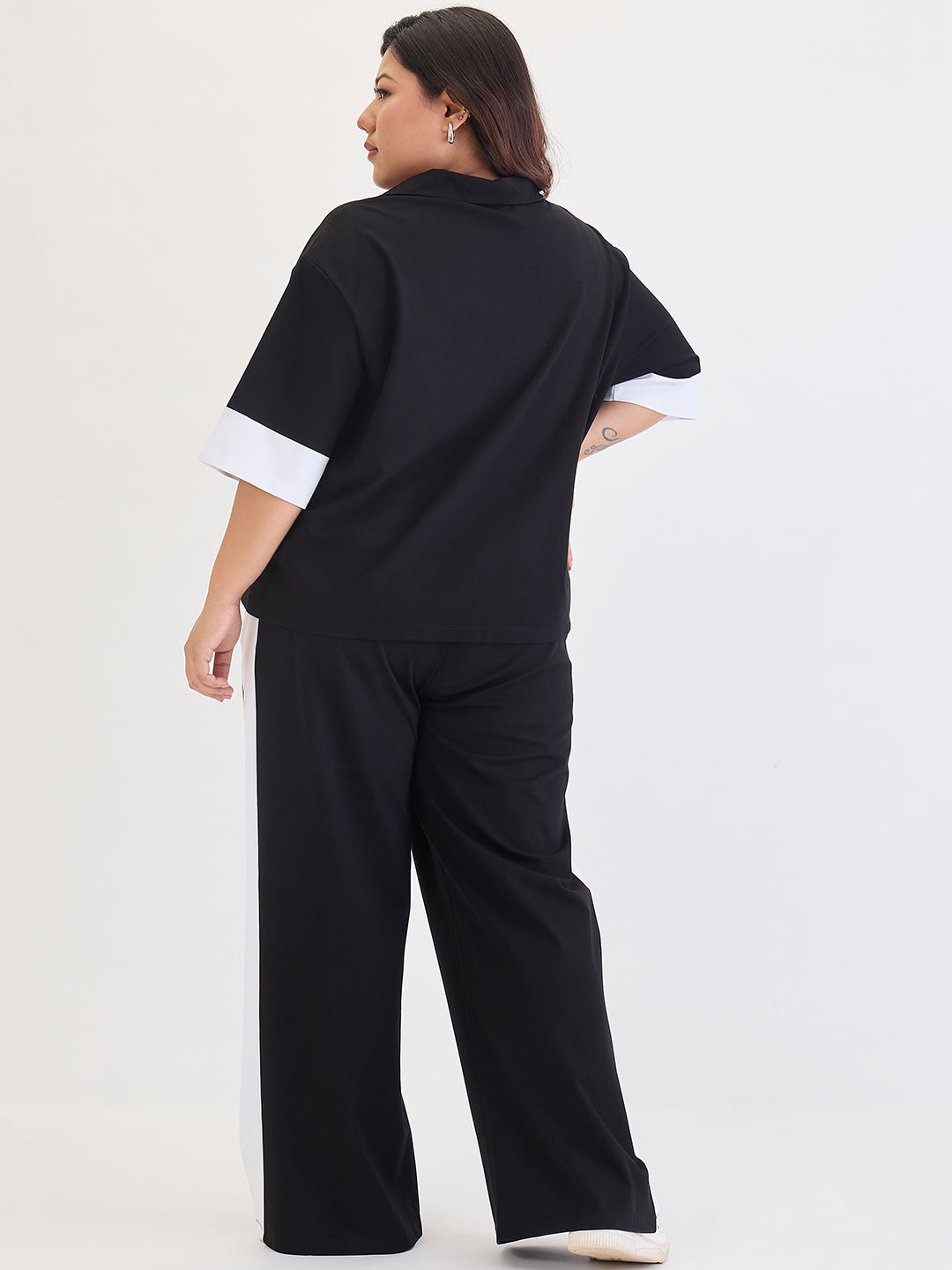 Black & White Colorblock Co-Ord Set