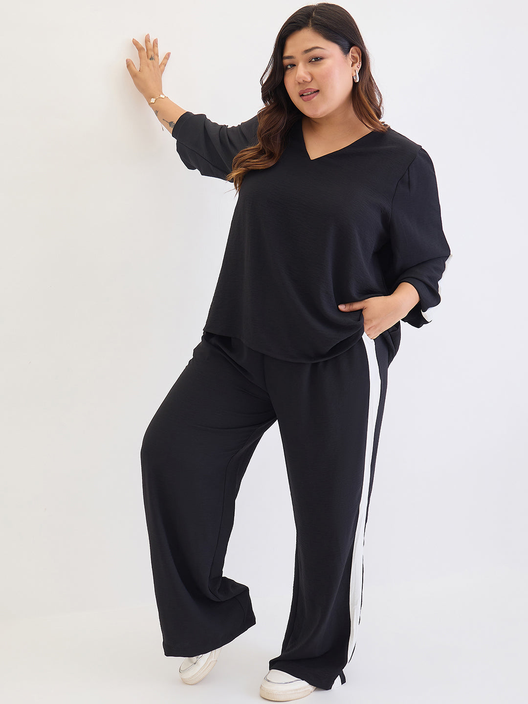 Black & White Colorblock Co-Ord Set