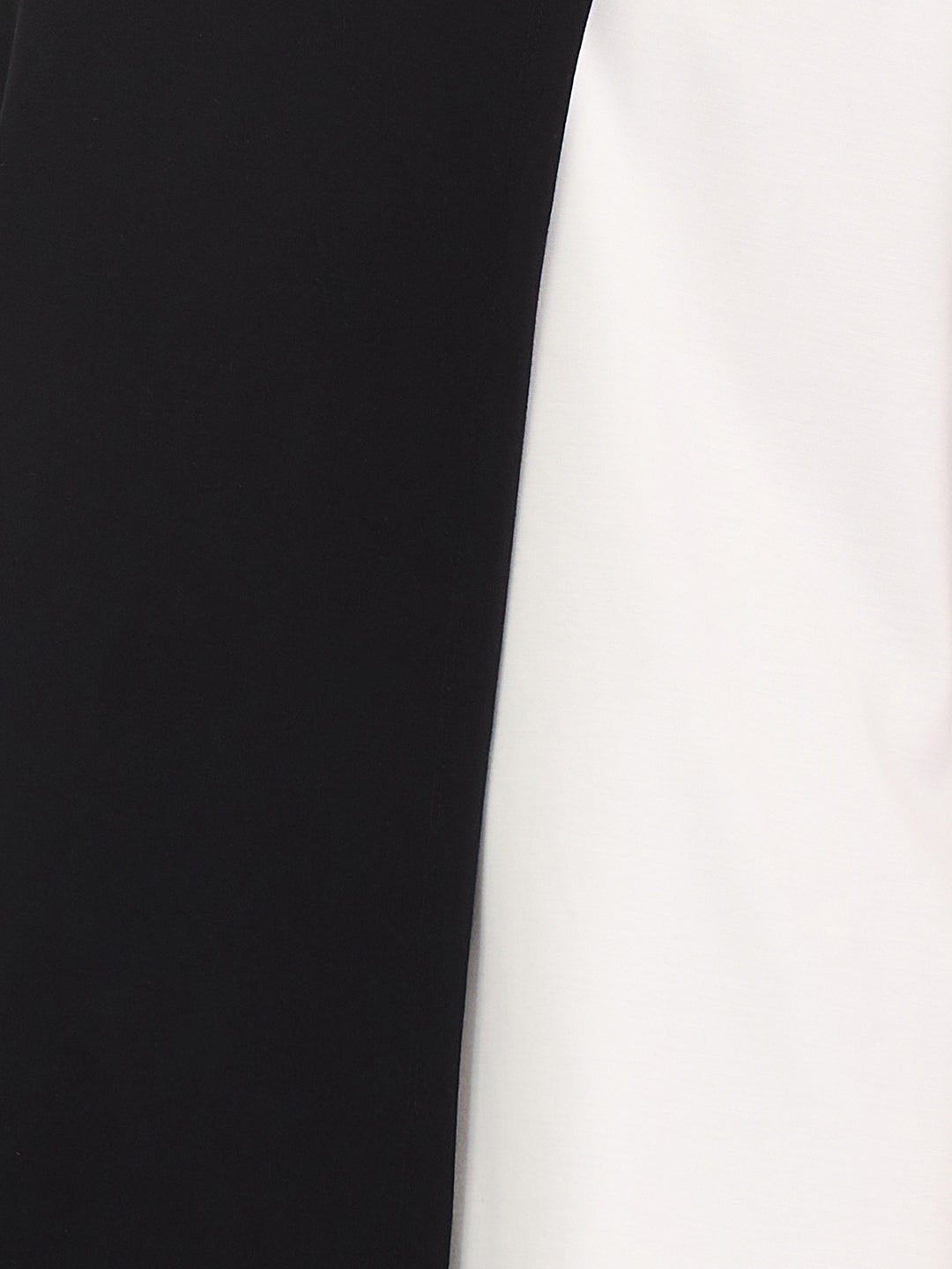 Black And White Colorblock Top