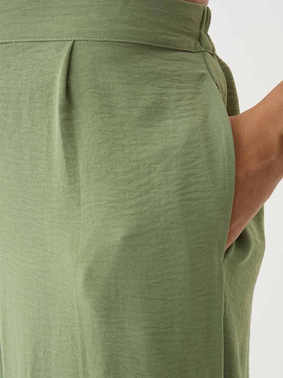 Sage Green Drawstring Detail Co-Ord Set