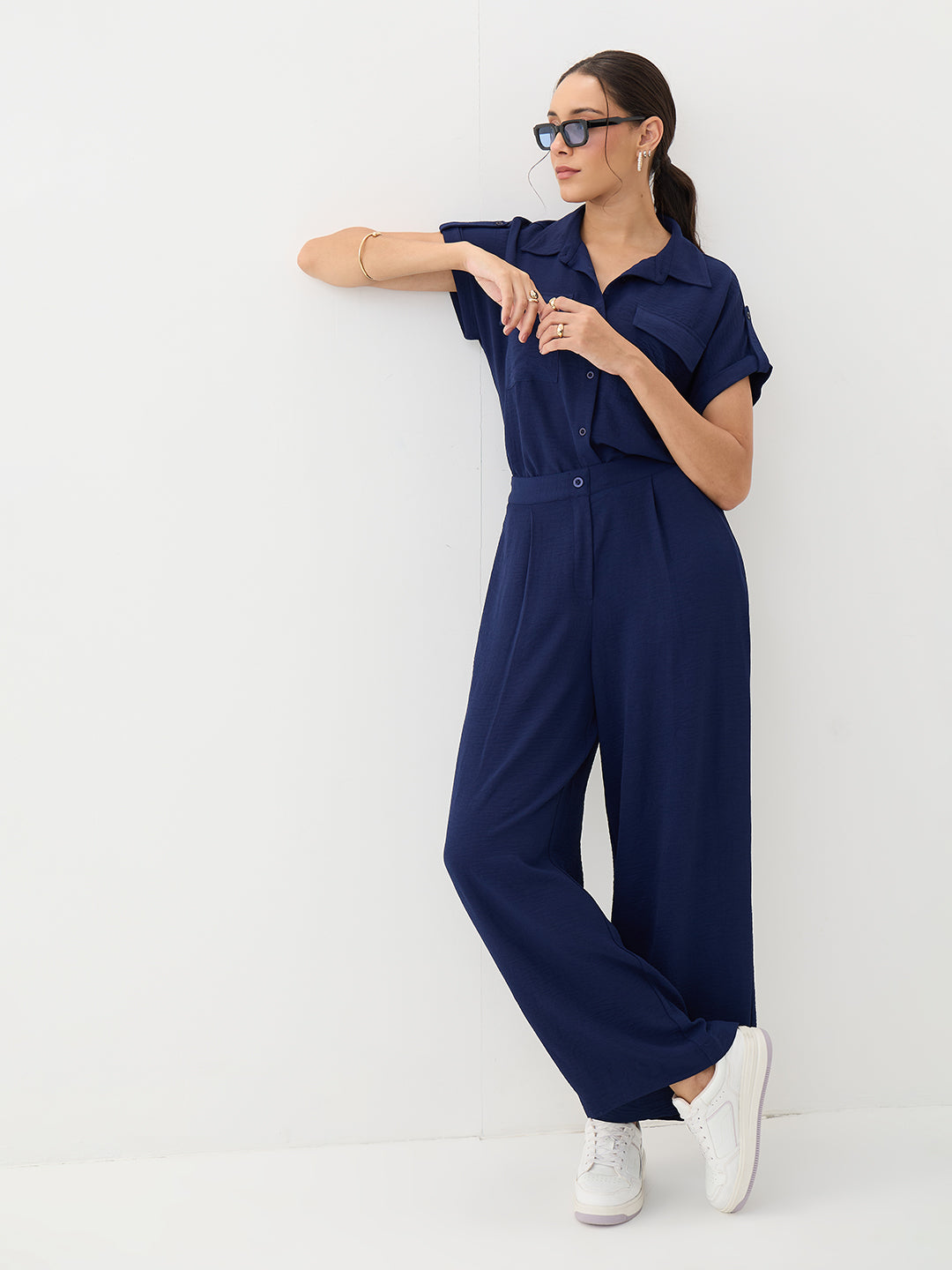 Navy Dual Pocket Co-Ord Set