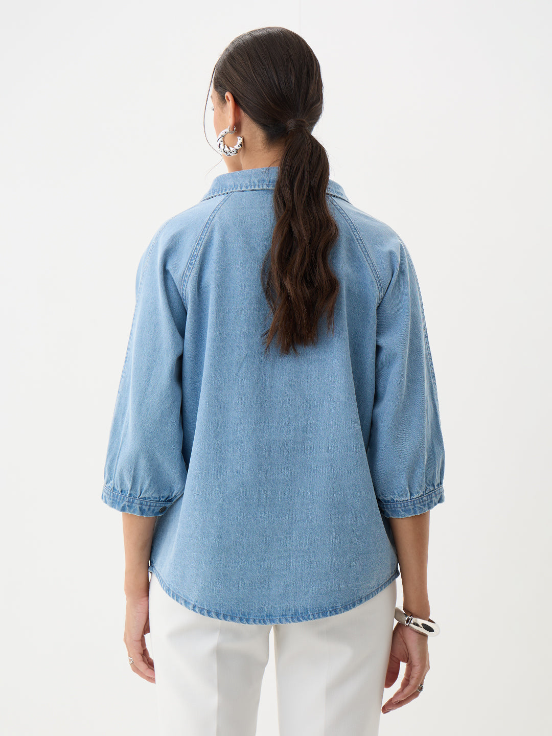 DenimClassic Ice Blue Raglan Sleeve Top