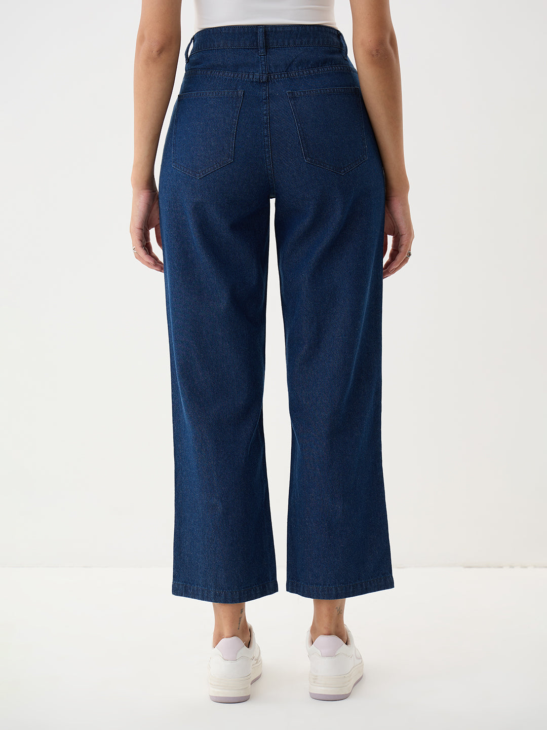 DenimClassic Navy Straight Fit Ankle Length Jeans