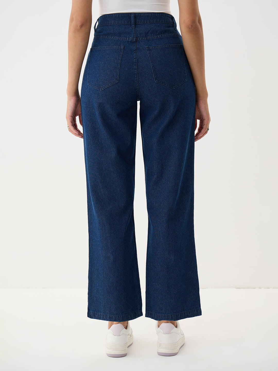 DenimClassic Navy Straight Fit Ankle Length Jeans