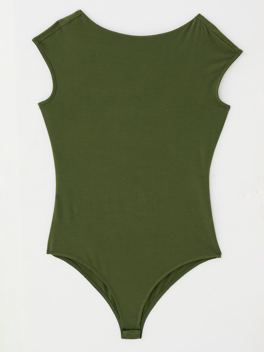 Olive Knit Boat Neck Bodysuit