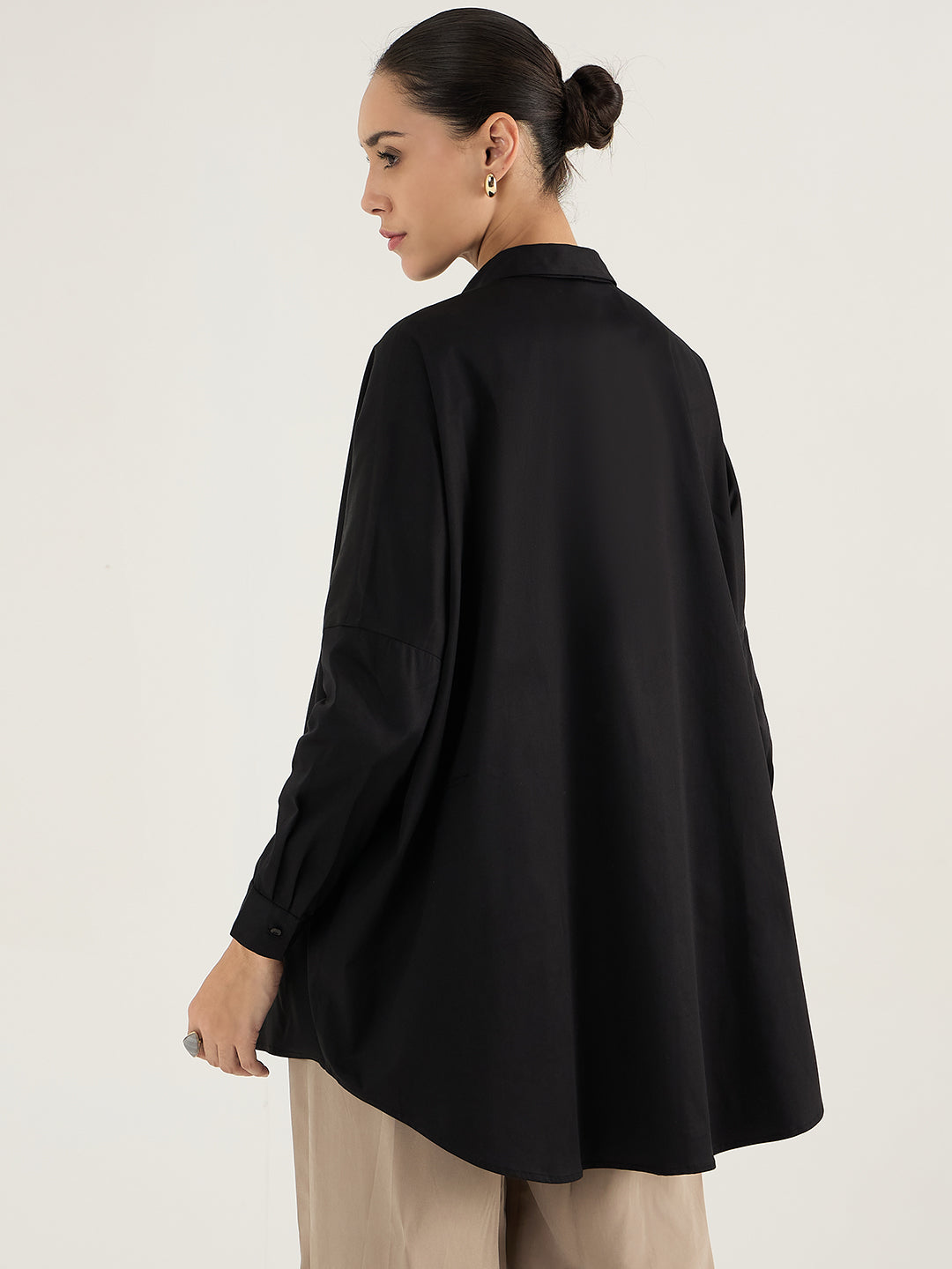 Black Oversize Cotton Shirt