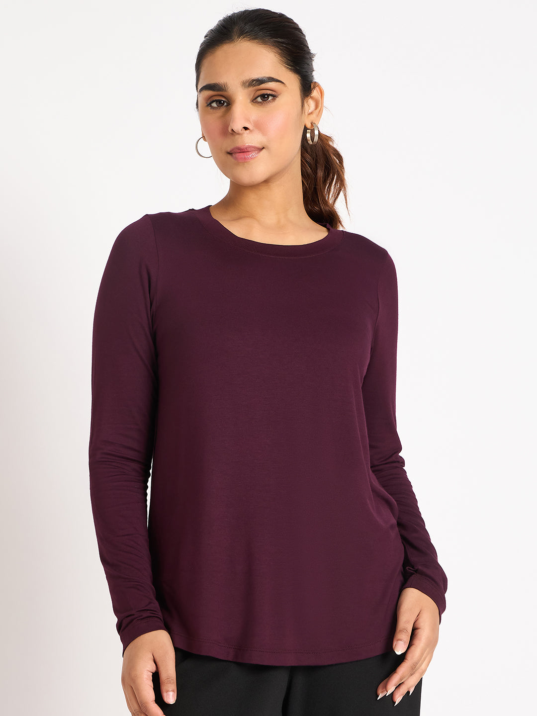 Bamboo Wine Knit T-Shirt