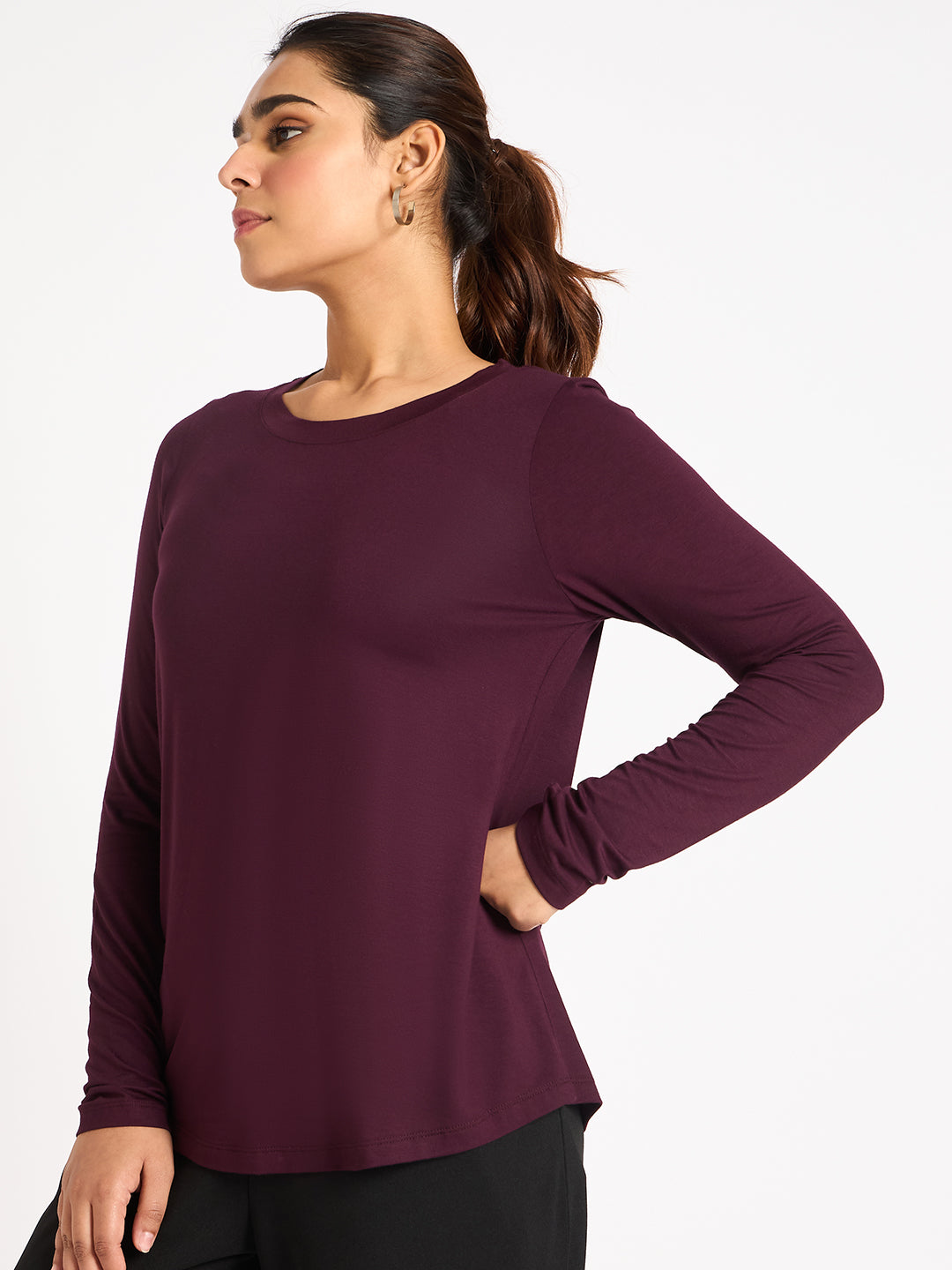 Bamboo Wine Knit T-Shirt
