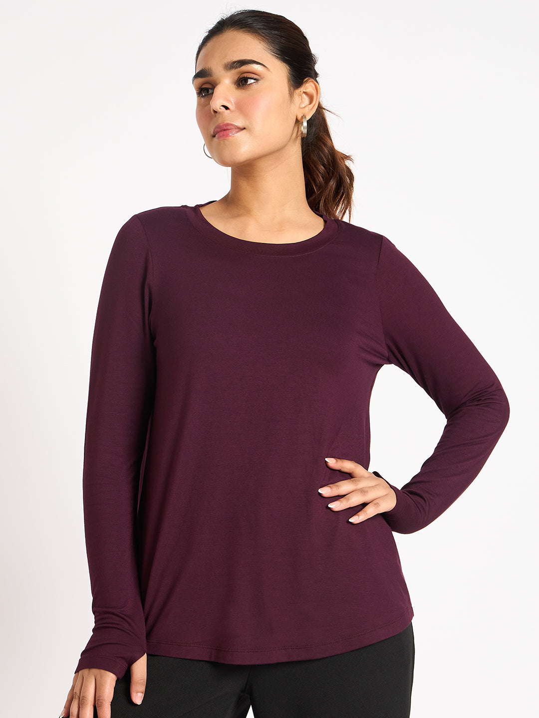 Bamboo Wine Knit T-Shirt
