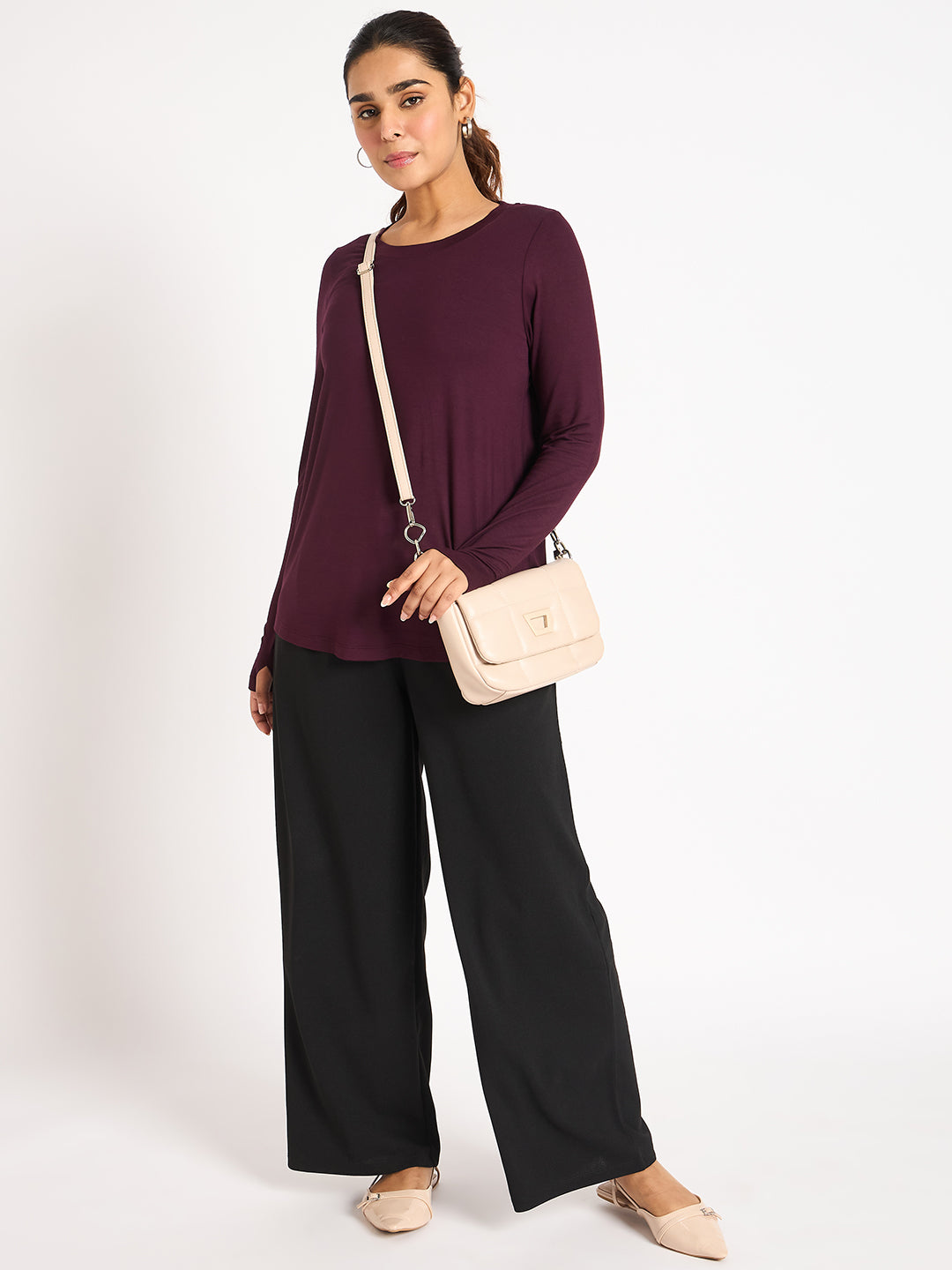 Bamboo Wine Knit T-Shirt