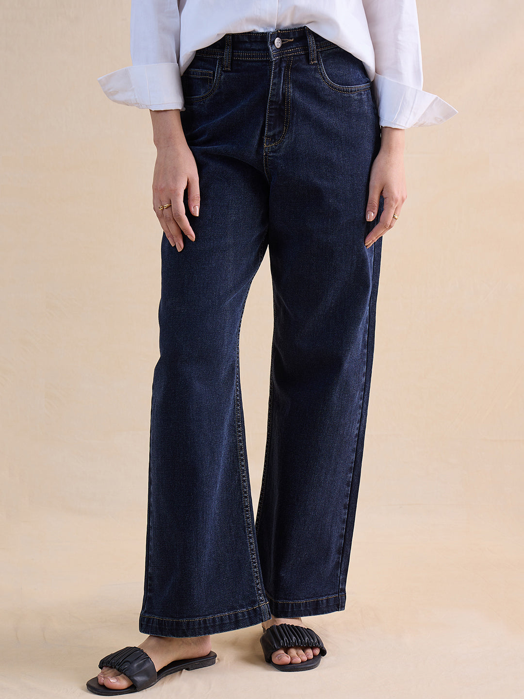 Carbon Blue Overdye Relax Fit Jeans