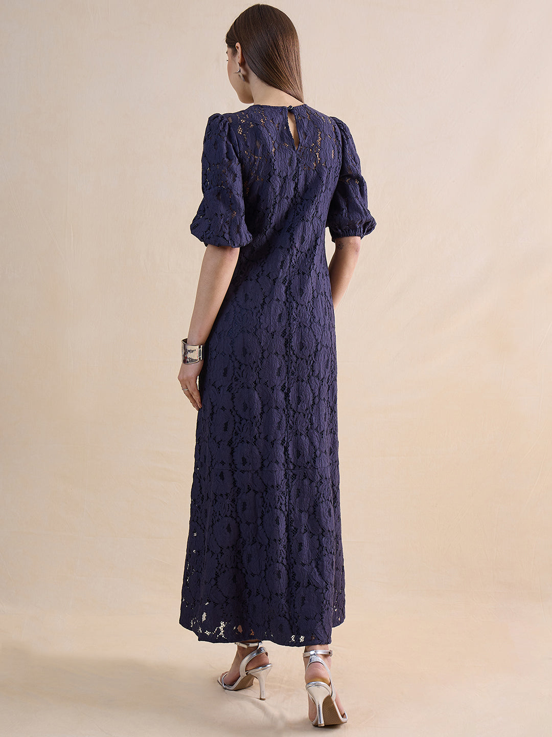 Navy Lace Maxi Dress