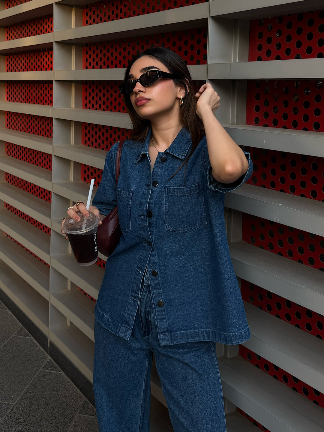 DenimClassic Mid Blue Half Sleeves Shirt