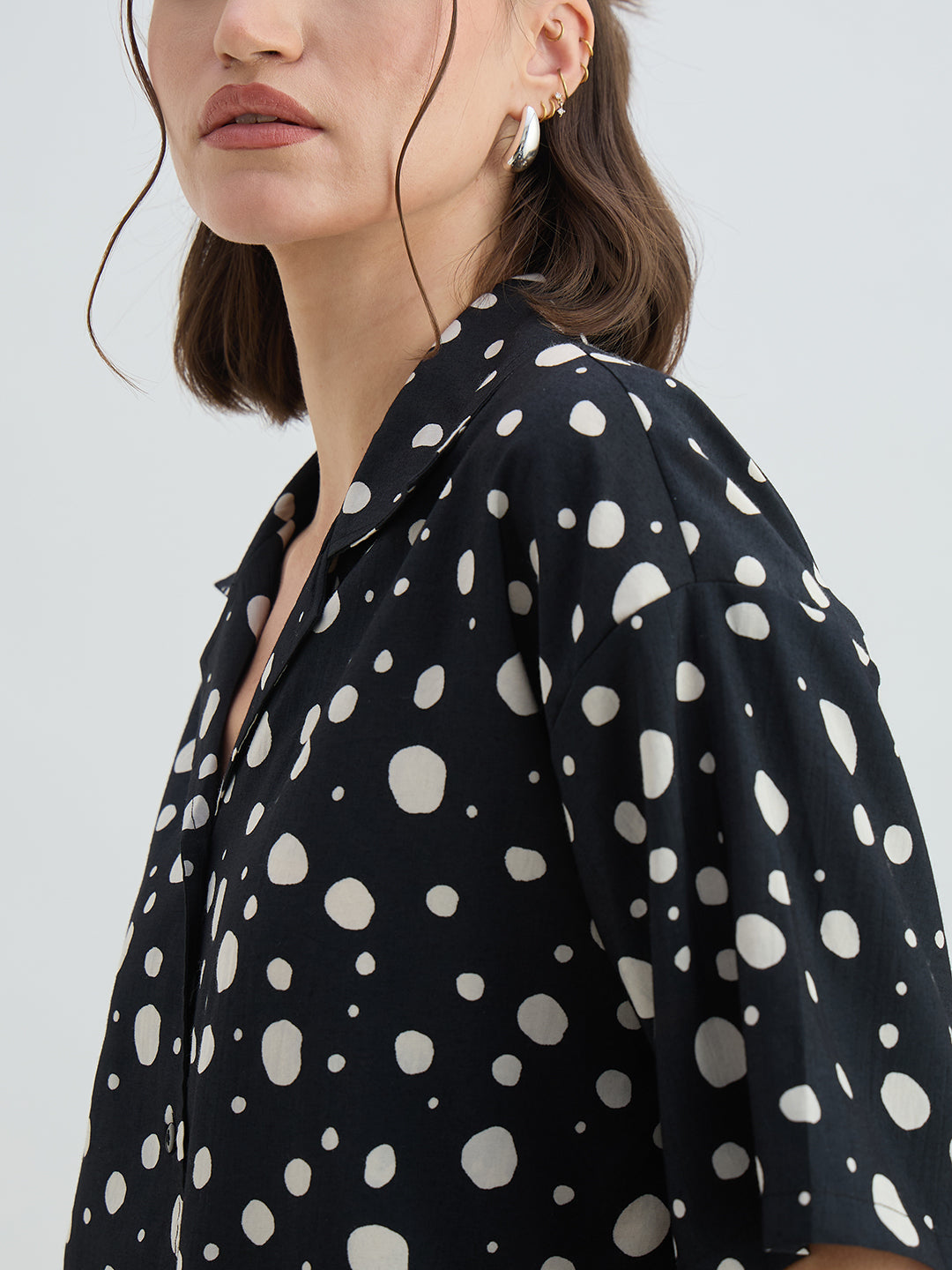 Black Polka Dot Skirt Co-Ord Set