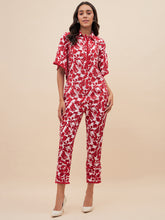 Red Floral Print Coord Set