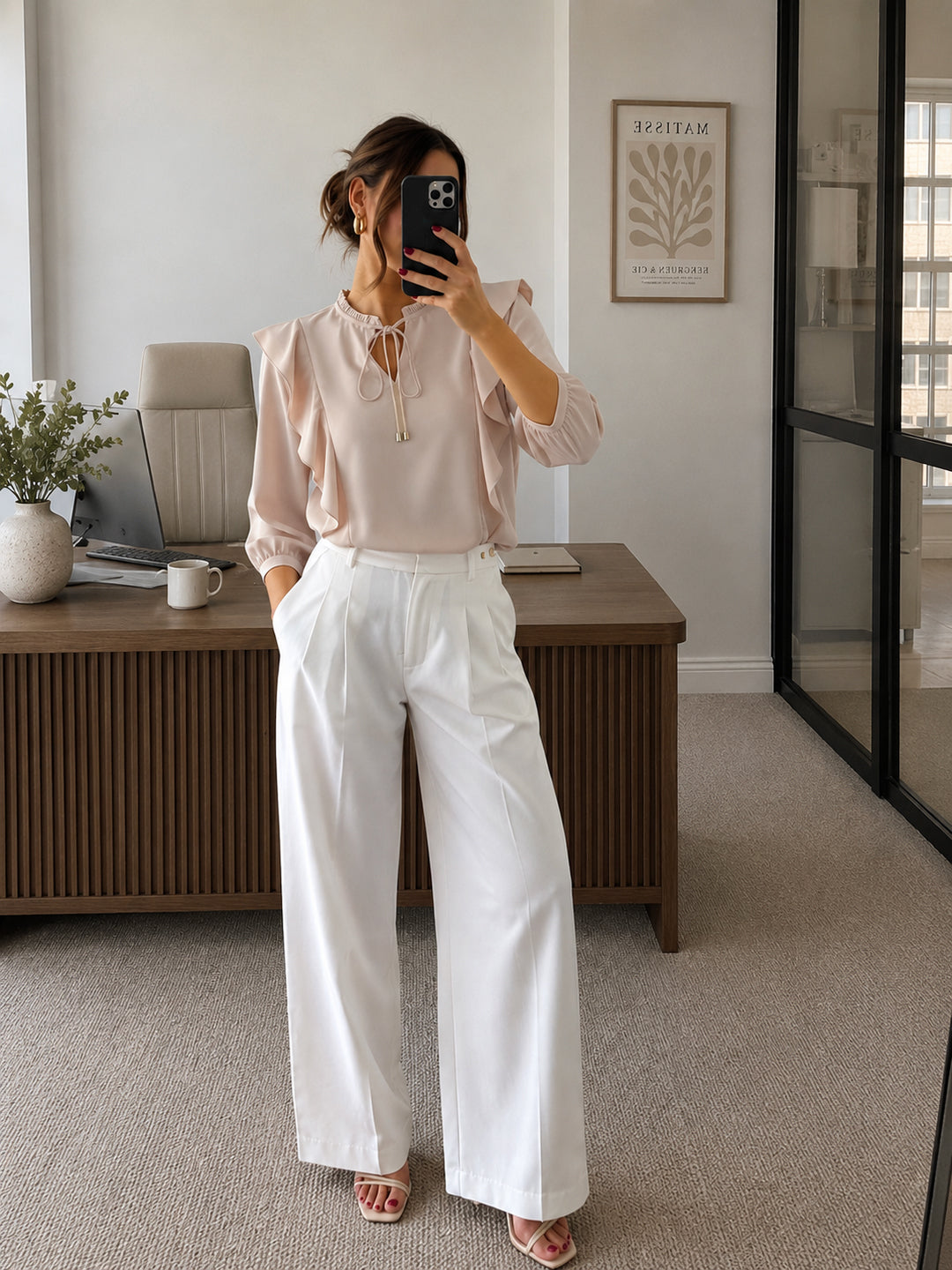 White Day To Dusk Wide Leg Pants