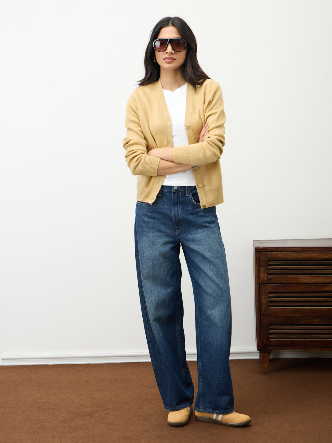 Butter Yellow V-Neck Cardigan