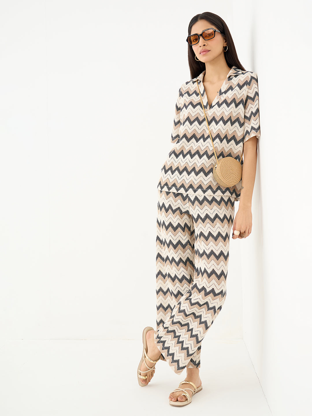 Multi Chevron Crochet Co-Ord Set