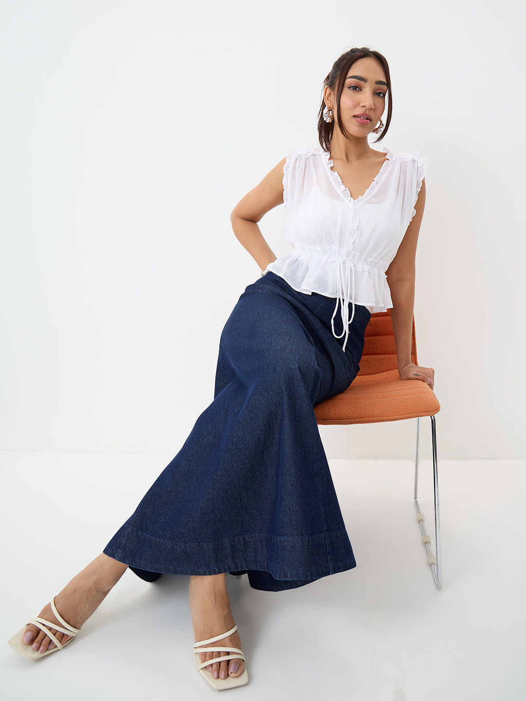 Denimclassic Navy A-Line Maxi Skirt