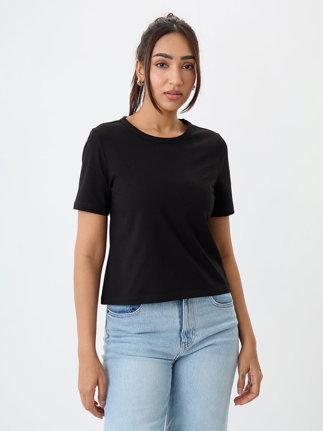TrueStretch Black Baby Tee