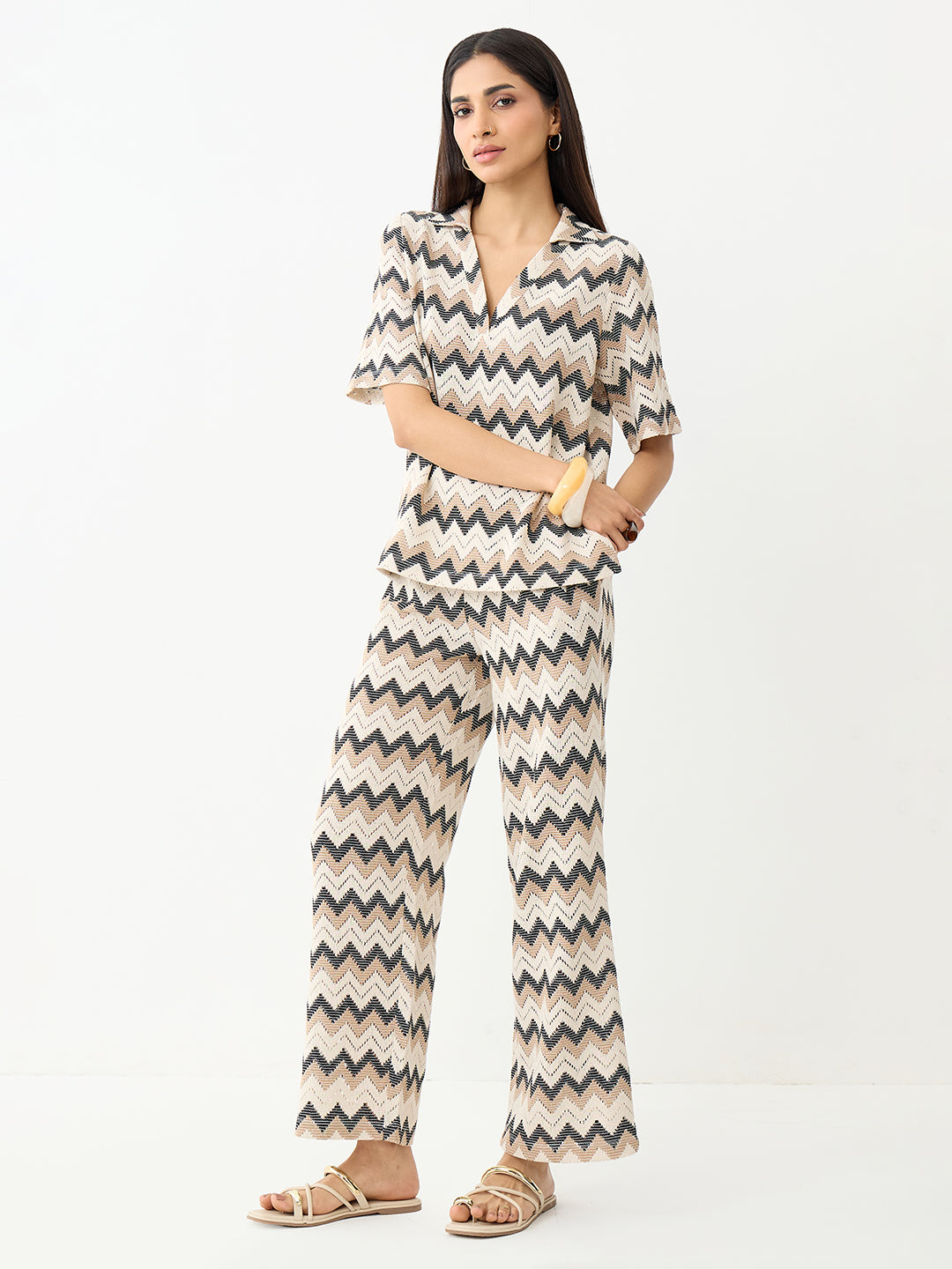 Multi Chevron Crochet Co-Ord Set