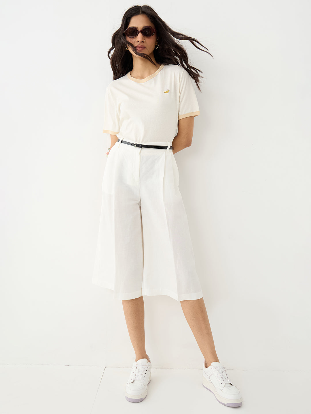 Black Refined Slim Leather Belt