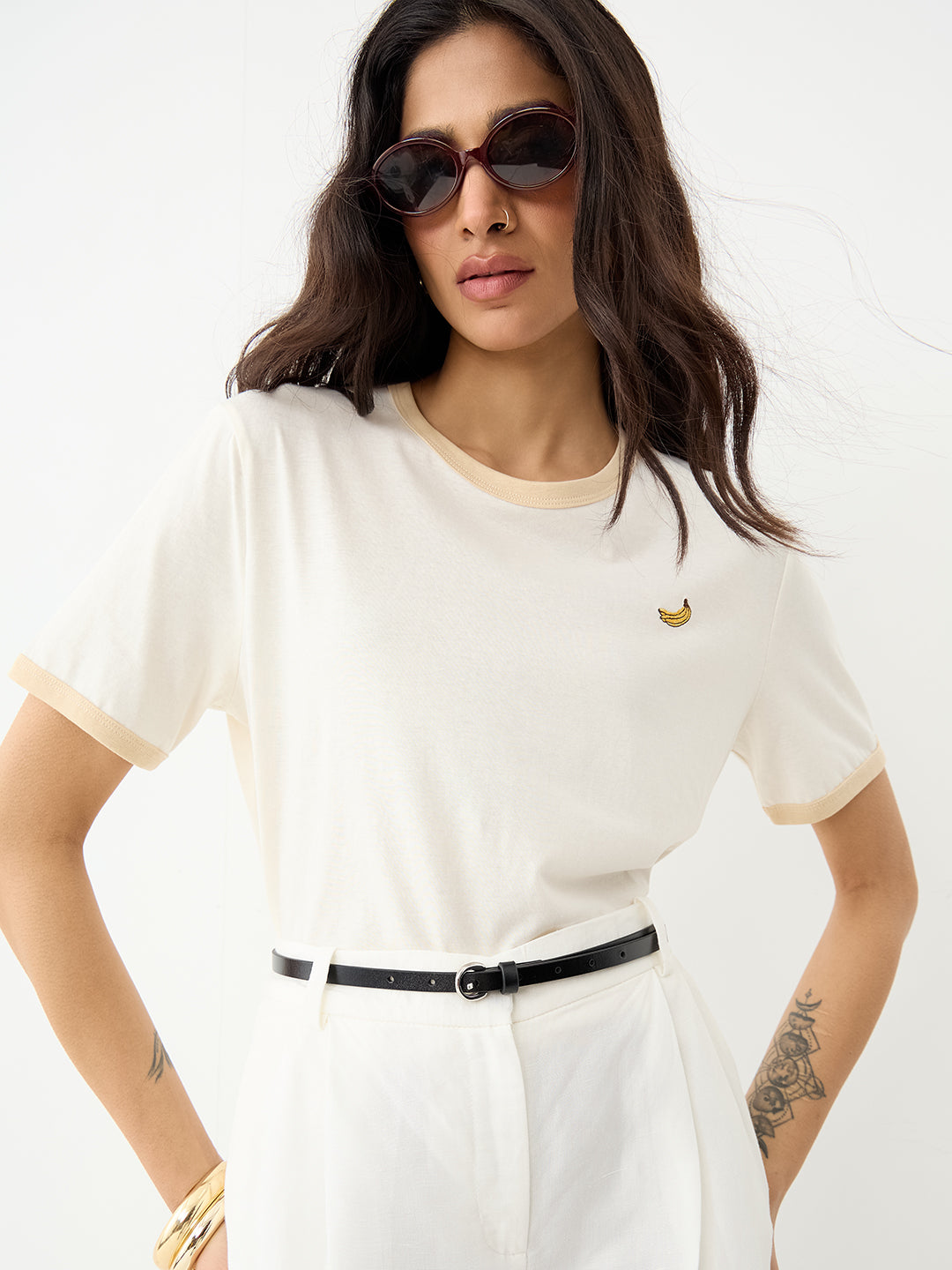 Black Refined Slim Leather Belt