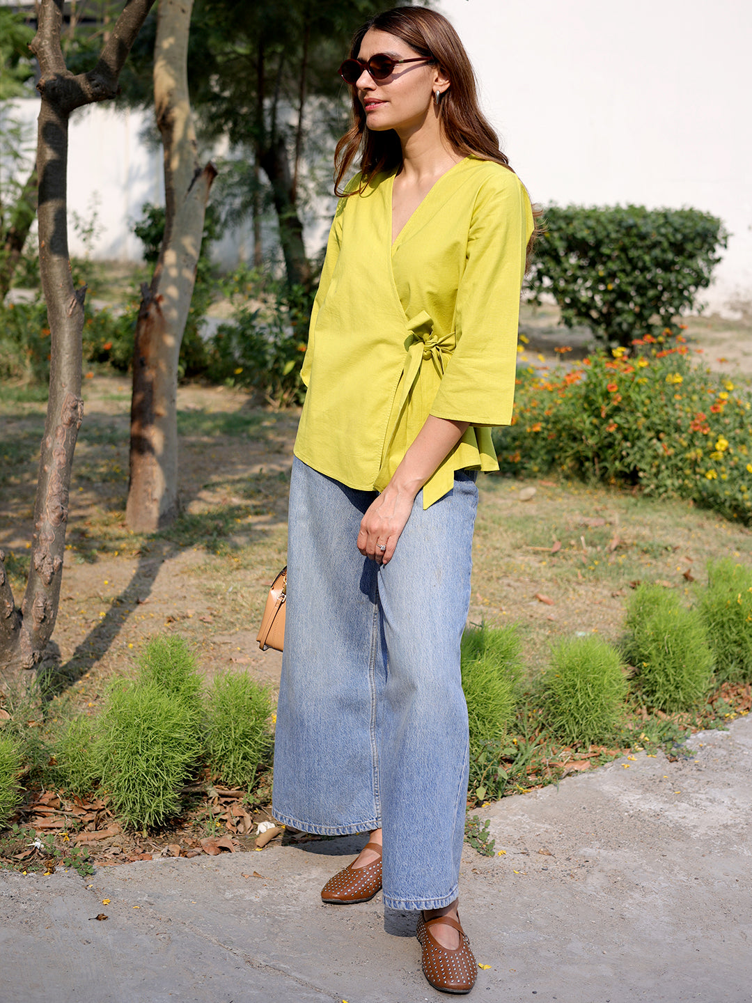 LinenLite Citrine Wrap Top