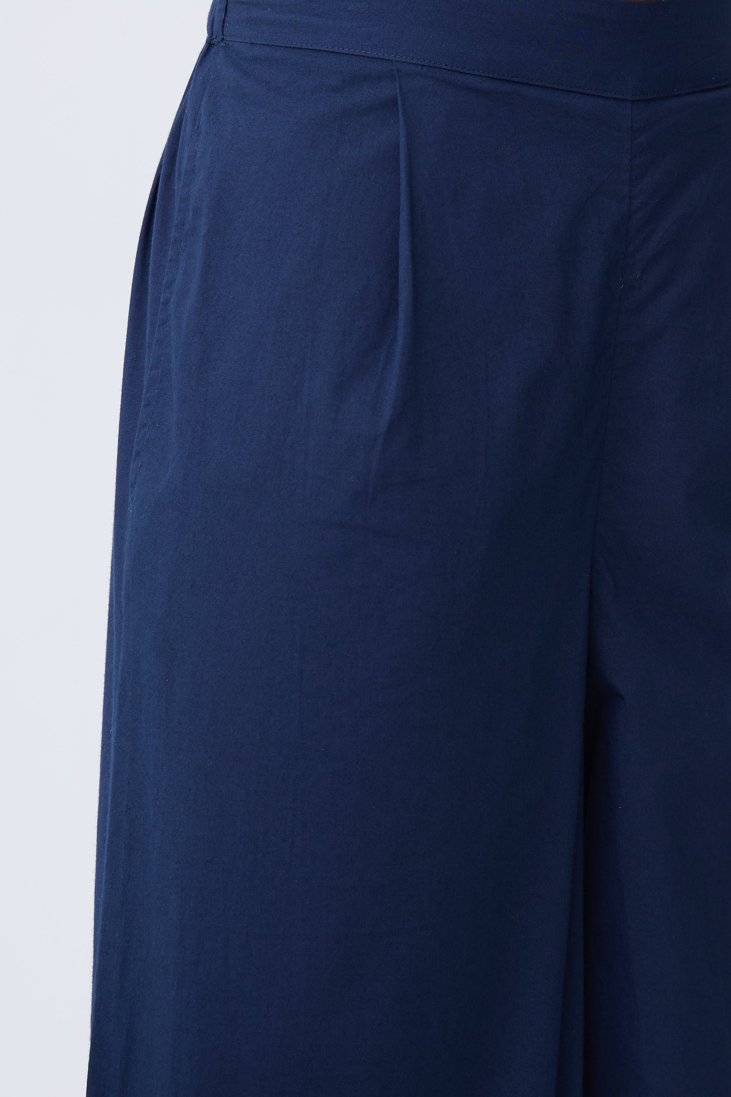 Navy Poplin Tunic And Pants Co-Ord