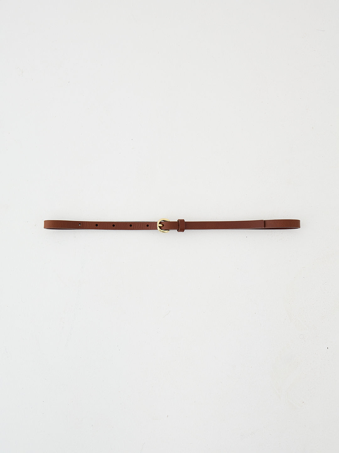 Brown Refined Slim Leather Belt