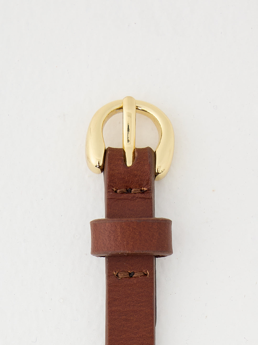 Brown Refined Slim Leather Belt
