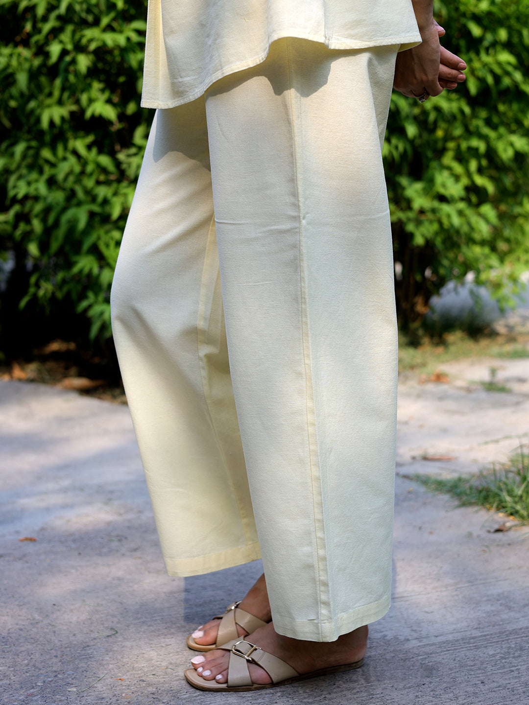 LinenLite Butter Yellow Straight Pants