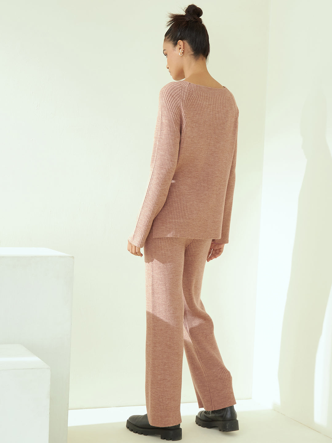 Beige Woollen Co-Ord Set