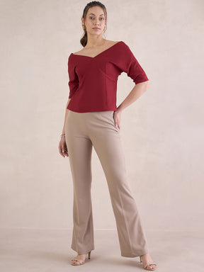 Red Off Shoulder Top