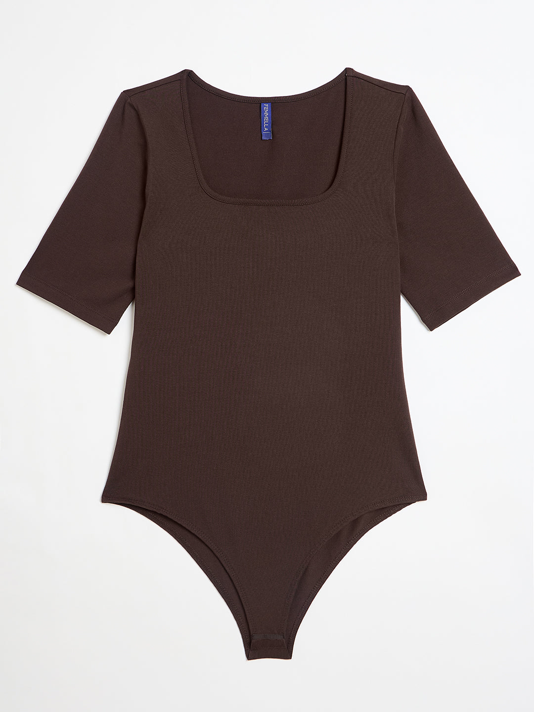 Brown Cotton Knit Bodysuit