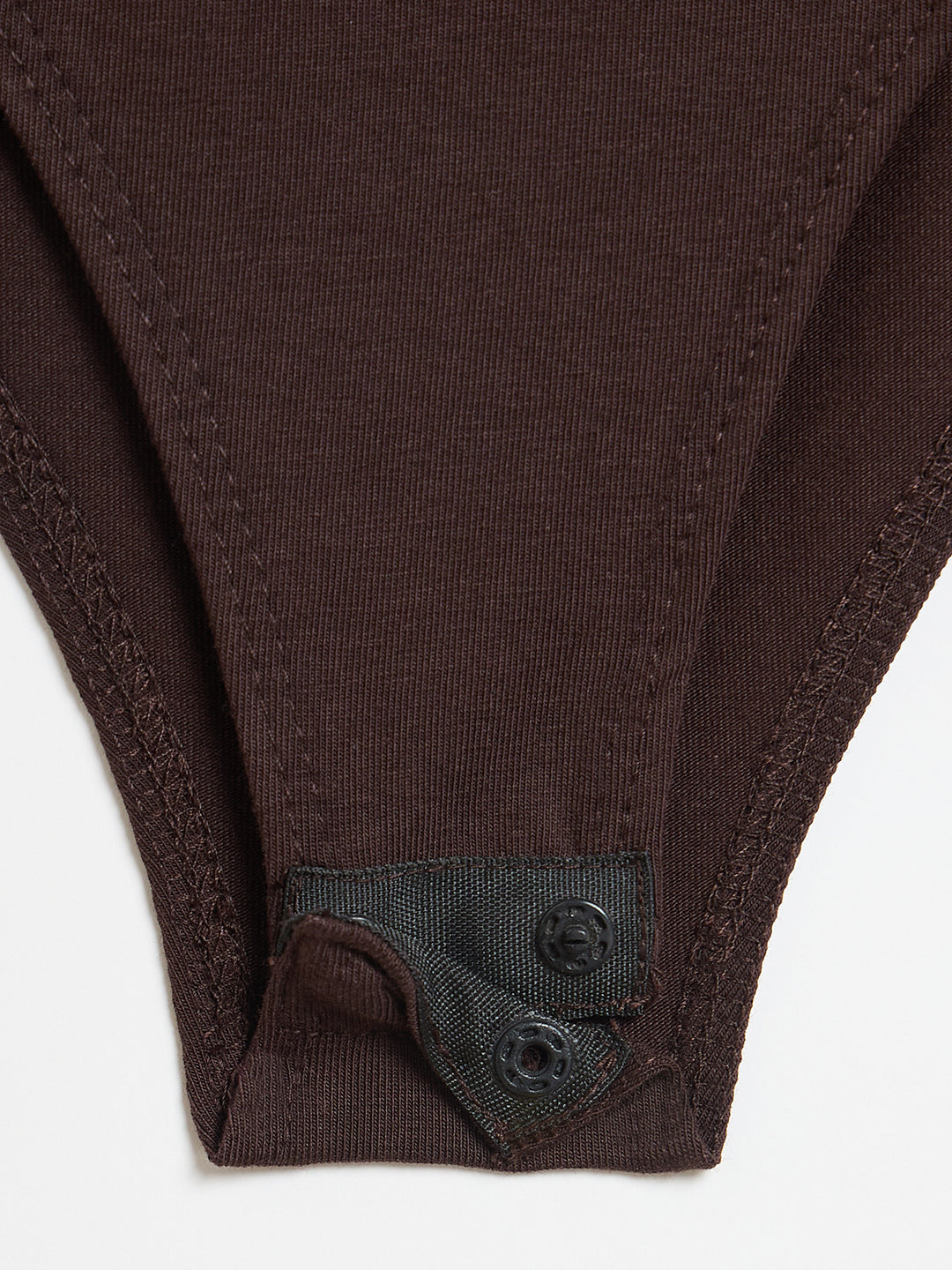 Brown Cotton Knit Bodysuit