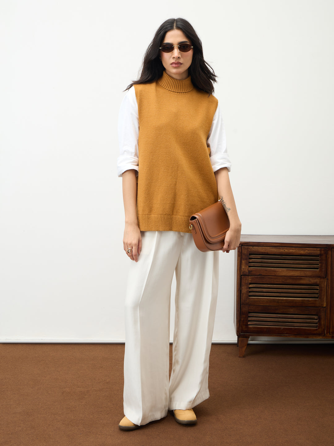 Honey Side Tie-Up Sweater Vest